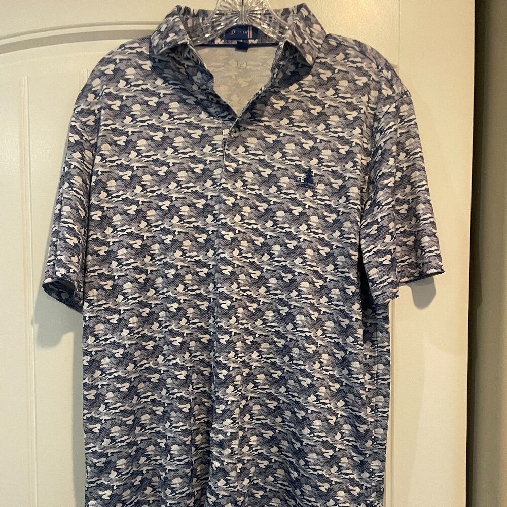 Sitch Golf Men’s Polo Shirt – Size Small – Camo Print